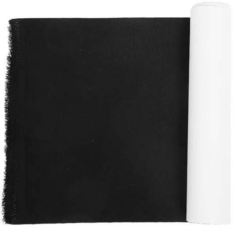 Hemobllo Copertina per Libri Autoadesiva Lino Nero 40x150 Cm, Protezione per Rilegatura Fai da Te, Tessuto Resistente per Album Fotografici e Scrapbooking, Copertura Versatile per Uso