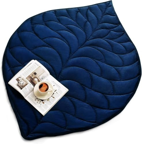 Sivio Manta Ponderada para Adultos 3.2 kg 104x135 cm, Terciopelo de Cristal Suave, Relajación y Viaje, Todas Las Temporadas, Lavable a Máquina | Azul Marino
