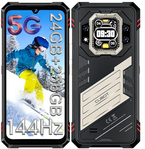 Kingkong Star2 Movil Resistente 5G Dimensity 8200,24GB +256GB/1TB,6.72FHD+ 144Hz Movil Irrompible,100MP+32MP Cámara,5100mAh/33W Android 14 Smartphone,1.85 Mini Pantalla/IP68/Dual SIM/WIFI6