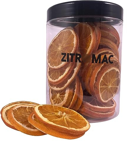 90g Getrocknete Orangen für Cocktails|Getrocknete Früchte ohne Zucker für Cocktails, Cocktailabend, Glühwein, Dekoration, Weihnachten, Getränke|100% Natürliche Getrocknete Orangenscheiben zuckerfrei