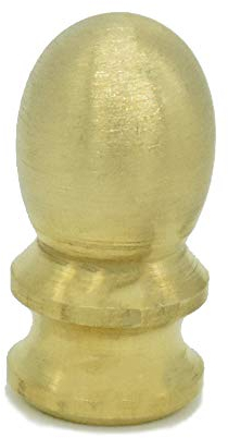 Messing Abschlussknopf flämische Form Ø 15mm x 30mm mit M10x1 Innengewinde – Rohes Drehteil Ersatzteil für Leuchten & Möbel