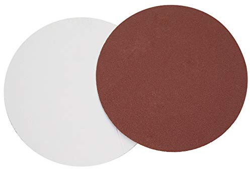 POWERTEC 110382 12-Inch PSA Aluminum Oxide Adhesive Sanding Disc 10 pcs of Each Grits: 60/80/120/180/240, 50 PK