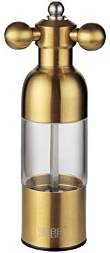 KANKOO Salt- och pepparkvarn pepparkvarn saltkvarn elektrisk salt- och pepparkvarn salt- och pepparkvarn i trä och pepparkvarnar 17,5 x 4,8, guld