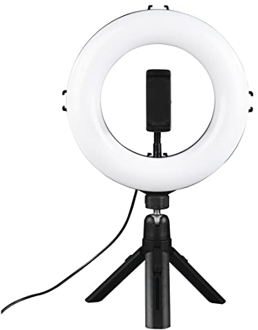 Hama Spotlight Smart 80 LED Ring Light, Set for Smartphones