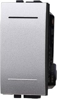 MODULO INTERRUTTORE UNIPOLARE 1P 16A 250V SILVER COMPATIBILE BTICINO SERIE LIVING - ETTROIT