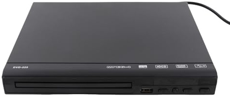 Mini Lecteur DVD HD, Petit Lecteur CD DVD 720P pour TV, avec Câble et Télécommande, Prise en PAL/NTSC, USB 2.0, pour Un Usage Domestique (Prise UE)