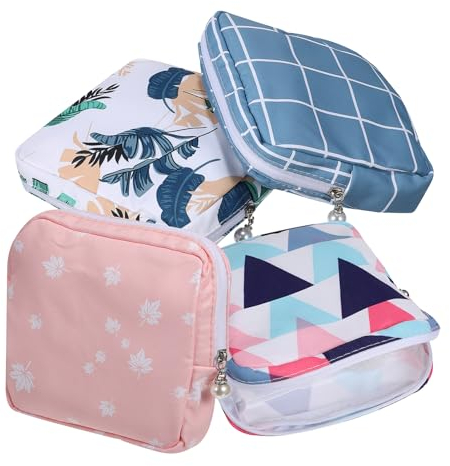 WOFASHPURET 4stücke Hygiene-taschen Für Damen Perioden Aufbewahrungsbeutel Verschiedenen Designs Für Und Binden Tragbar Und Multifunktional