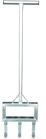 SattesGrün® Aerifizierer Rasenbelüfter – stabile Ausführung mit Verstrebung | Profi Aerifiziergabel aus verzinktem Stahl – Rasenpflege, Belüftung & Bodenaustausch