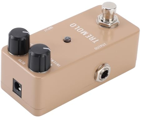 Pédale de Trémolo de Guitare, Pédale D'effet de Type Unique 1 Hz à 25 Hz avec Plage de Vitesse Réelle DC 9 V pour Guitare électrique et Basse True Bypass