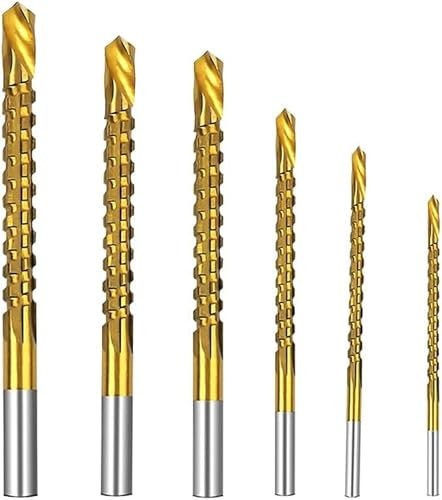 Ensemble de forets, ensemble de forets au cobalt, Jeu de forets 6pcs / Set Cobalt Drill Bit Set Acier à grande vitesse 3-8mm Composite Tap Drill Bit Set Métrique Vis Bit Tap Twist Drill Metal Specia