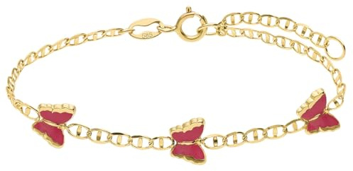 Lucardi - Kinder - Armband - 585 Gold - Gelbgold - 15 cm - Nickelfrei