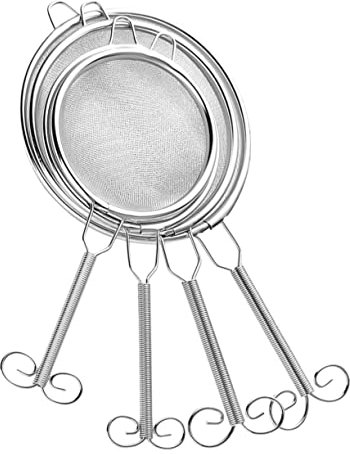 PHENOFICE Scolapasta in Acciaio Inox Colino Da Cucina Portatile Filtro A Rete Con Manico Adatto Per Teiere E Tazze Facile Da Pulire E Asciugare