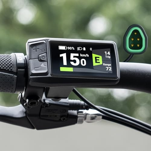 Ebike Display C080 für BAFANG Mittelmotoren M400, M500 mit USB-C Ladeanschluss, Elektro Fahrrad Mid Motoren, für E-Bike Umbau Set mit CAN Protokoll
