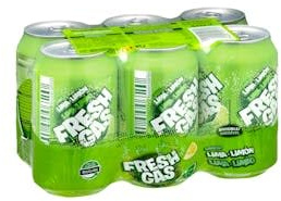 Refresco lima limón Hacendado fresh gas 6 latas x 330 ml Pack 2