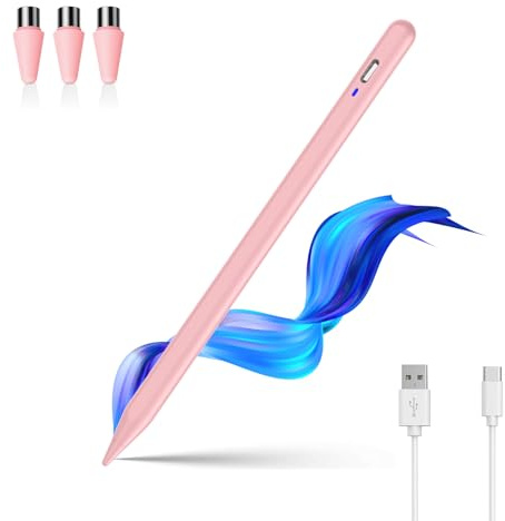Universal Tablet Stift für alle Tablets,iPad Stift with 3 POM Tips,Rosa