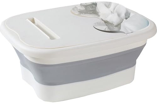 Strumento Per Bagno Pieghevole - Bacino Di Lavaggio Del Piede Portatile | Vasca Da Bagno A Pista | Ideale Per L'ingresso Della Piscina, La Casa, Il Viaggio - Wash Da Pista Da 15 Litri Pieghevole Per R