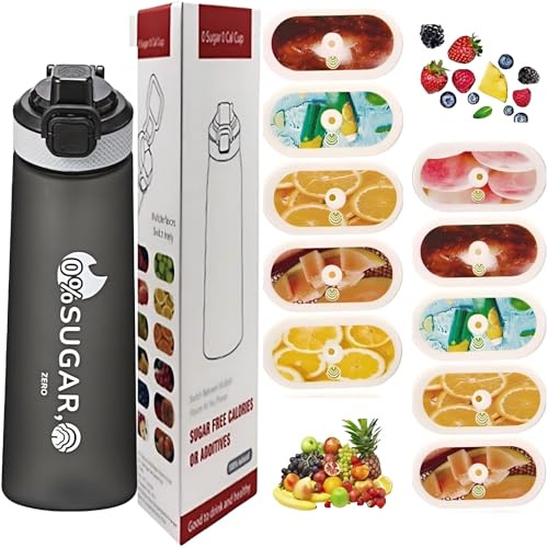 700ml Sportflasche+10 Aromakapseln, hitze-/kältebeständig, neues Erlebnis