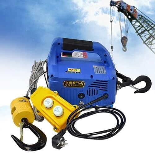 JFBLSD Electric Hoist Lift Crane with Wireless Remote Control, 200kg-500kg Capacity, 1500W Power, 25ft Lifting Height for Industrial and Home Use(200kg)