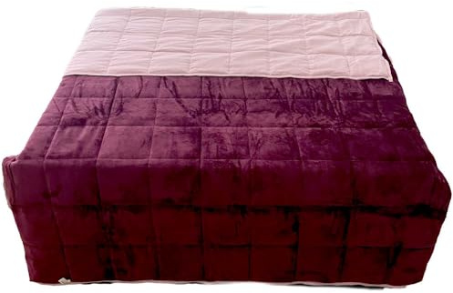 ABOUT YOUR HOME EST 2020 Gewichtsdecke 135x200cm 6kg Therapiedecke Entspannungsdecke Beere