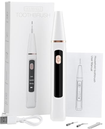 Limpiador Dental de Alta Frecuencia Garaldentist - Herramienta de Higiene Bucal con Luz LED y 2 cabezales distintos - Elimina Manchas Visibles - Recargable USB - Kit Domestico en Casa