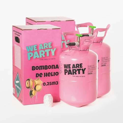 Pack Mini Duo. 2 bombonas de helio de 0.25m3 para 60 globos