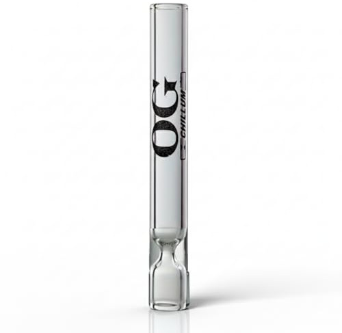 OG Chillum Smoking Glass Pipe, One Hitter for Tobacco/Herb Clear Reusable NEW (1)