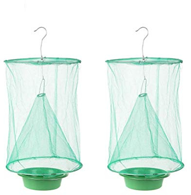 Stecto Piège à Mouches, Cage à Mouches réutilisable Suspendue avec appât, Filet de piège à Insectes Pliant pour Jardin, Ranch, Parc, Restaurants