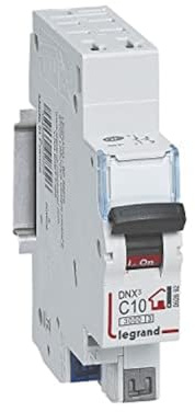 Legrand - Disjoncteur Phase + Neutre - 10A - bornes automatiques - 1 module, Paquet de 5
