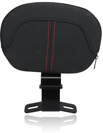 Almohadilla de Respaldo Trasero Desmontable Universal para Motocicleta - Respaldo de Asiento de Pasajero para Viajes (Rojo)