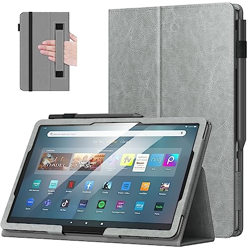 MoKo Hülle für Amazon Fire Max 11 Tablet (13. Generation, 2023) 11, Dünne Tablethülle für Kindle Fire 11 Tablet, Smart Case mit 2 Winkel Auto Schlaf/Aufwach Einhandbedienung, Dunkelgrau