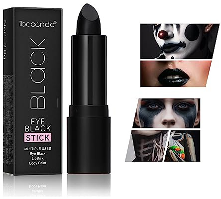Schwarzer Gesichts-Augen-Make-up-Stick, einfach zu färbender schwarzer Gesichts-Augen-Make-up-Stick für Cosplay-Kostümpartys/personalisiertes Make-up/Halloween-Make-up/Baseball/Fußball