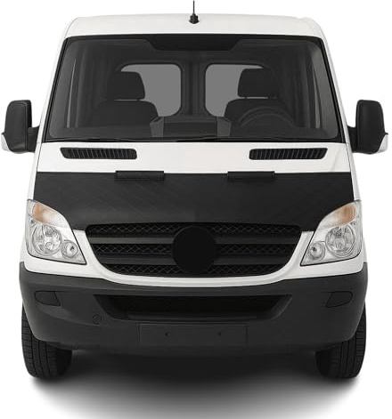 Haubenbra Bonnet Bra Masque de protection contre les chutes de gravillons compatible avec Renault Clio 2001-2006 1 x Demi-protection de capot Noir