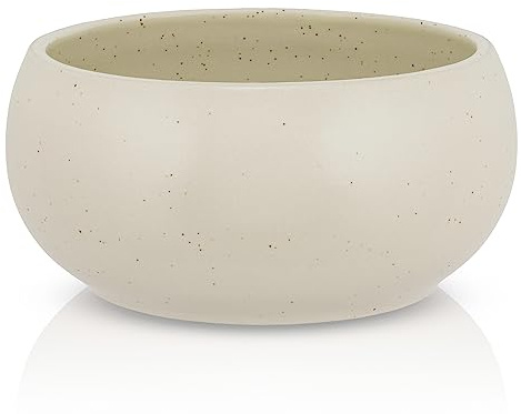 hej.mo | Design Hundenapf aus Keramik | Creme | 16 cm Durchmesser & 0,9 L Volumen | robuster Fressnapf | spülmaschinenfest | Kratz- & bissfest | Futternapf für kleine und mittlere Hunde
