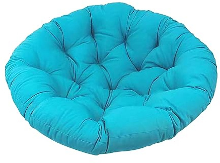 LOVIVER Coussin de Chaise hamac Suspendu, Coussin de Chaise en Forme d'œuf, Coussin de Remplacement Rond épais pour la Maison, Le Porche, 60 cm x 60, Bleu