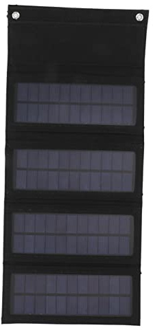 SEAFRONT 12W Foldable Solar Panel, Monocrystalline, Black, Portable Charger, USB, Smartphones, Tablets