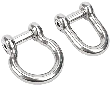 Schäkel mit Schraubbolzen, D-Ring-Schäkel, Zugfester Schäkel aus Edelstahl 304 M5-M20 mit Innensechskant, versenkter Bolzen oder Bogen-Ankerschäkel (Größe: Bogenform, Farbe: M18 1 Stück) (Color : M12