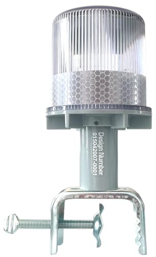 Cloud Fire Solare Navigationslicht für Boote， Ankerlicht Boot 3 Beleuchtungsmodi, 360°Signalleuchten IP65 Wasserdichtes Design für SegelschiffStra、ßEnwarnung、Industriefahrzeug 、Angeln Weißes Licht