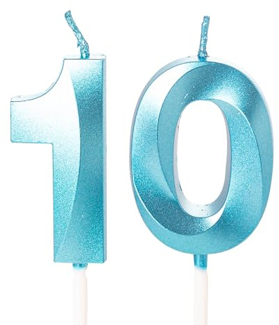 Candela con numero blu, candele di compleanno per torte, candele di buon compleanno, candele per torta di compleanno, decorazioni per torte per bambini, ragazzi, matrimoni, azienda, anniversario,