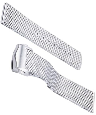 hoosouk Titan-Kettenarmband Für Das Omega 007 Seamaster Diver 300-Uhrenarmband. Ersetzt Das Milanaise-Edelstahlarmband