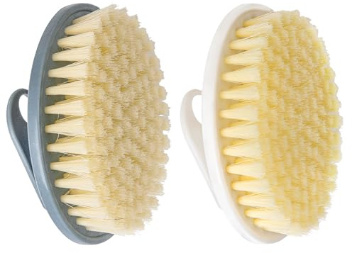 INNERNEED Spazzola esfoliante per il corpo in PP, per pulizia profonda, trattamento anticellulite, drenaggio linfatico e miglioramento della circolazione sanguigna (confezione da 2)