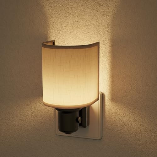 JandCase Luz nocturna para niños con sensor crepuscular, luz de enchufe regulable 0-100 lm, 2700 K blanco cálido, luces LED nocturnas, lámpara de noche para dormitorio, escalera, cocina, pasillo