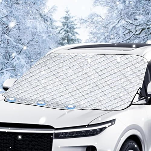 QLEQMZTV Auto Winter Frontscheibenabdeckung Für Mercedes Sprinter 2019-2023, Magnet Faltbare Windschutzscheibenabdeckung Frostschutzfolie Gegen Schnee Staub Frost Autozubehör