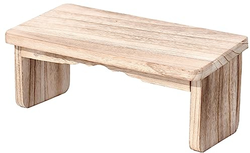 EXHUMKY Tempelhocker Holz Klappbar Rutschfester Meditationshocker Leichter Sitzhocker mit Klappbaren Füßen Multifunktionaler Holzhocker für Yoga und Meditation im Wohn und Schlafbereich