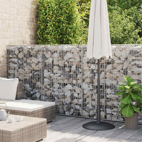 Fioriera rialzata in acciaio, 300 x 30 x 100 cm, in pietra, per pietre, decorazione per esterni, giardino, terrazza, balcone