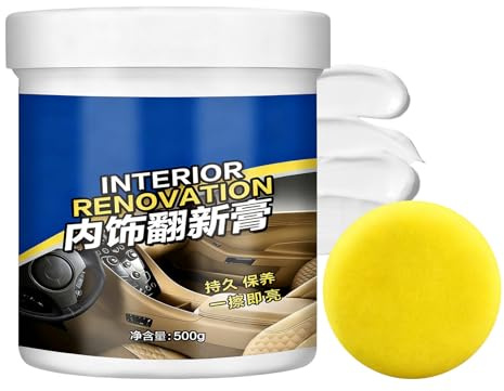 Genérico Limpiador Interior Automotriz 500G Protector De Cuero | Crema De Brillo Detallada | Elimina Manchas Y Limpia El Tablero De Manos, Alfombras, Tejidos, Dirección Y Paneles De Puerta