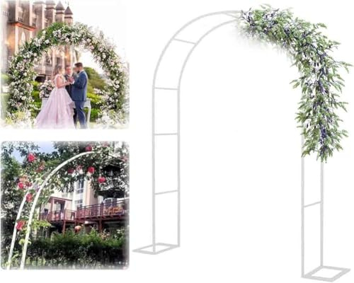 Grande arche de jardin en métal pour mariages en plein air, pergola en acier noir, treillis de plantes grimpantes, tonnelle de soutien arquée, largeur 1,2 m x hauteur 2,2 m, design durable et élégant