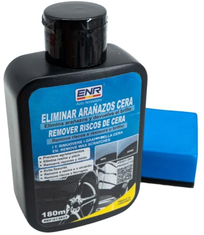 Reparador de Arañazos y Pulimento para Coche – Elimina Rayones, Manchas y Transferencias de Pintura, Brillo Duradero, Fácil Aplicación con Esponja Premium – 180 ml