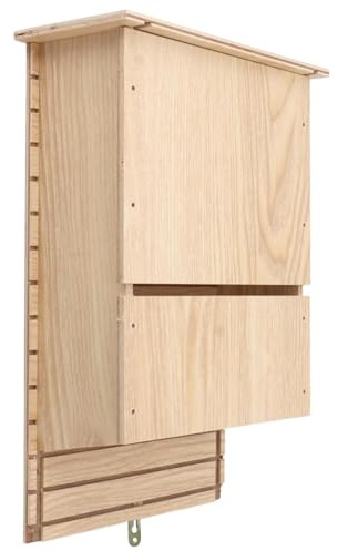 Natürliches Fledermaushaus aus Holz für draußen, hängender Fledermauskasten für Garten, Traufe oder Baumstamm, Unterschlupf im Freien