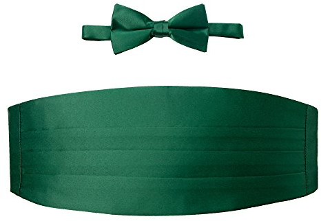 Spring Notion Herren Kummerbund und Fliege Set, Smaragd, Regulär