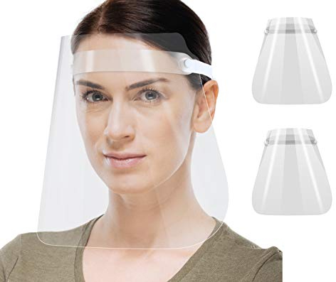 2 stycken XL ansiktsskydd ansiktsskydd skyddsskylt Face Shield visir ögonskydd skyddande visir anti-dimma klar